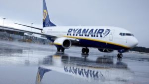 Ryanair aircraft pluie